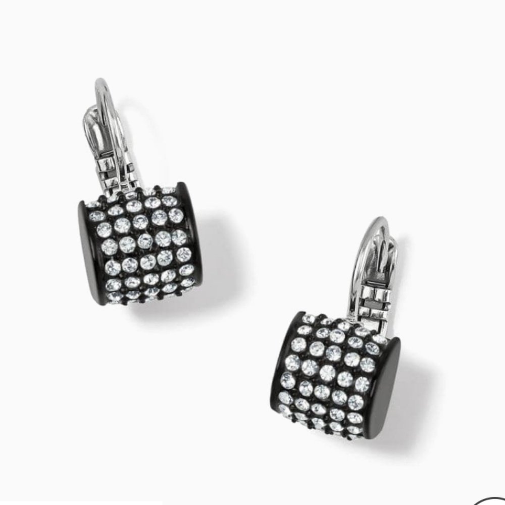 Brighton Meridian Leverback Earrings | Black